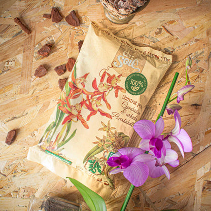 Substrat natural Dr.Soil pentru Cymbidium si orhidee pseudobulboase la punga de 1L